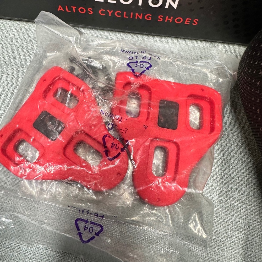 Peloton Altos Cycling Shoes Black Red Men 10 Women 11.5 BS03-01UB-100 Cleats - Picture 4 of 15